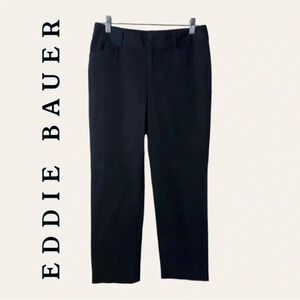 0028. EDDIE BAUER DRESS PANTS STRAIGHT LEG BLACK IN COLOR SIZE 2‎ ZIPPER/SLIDE